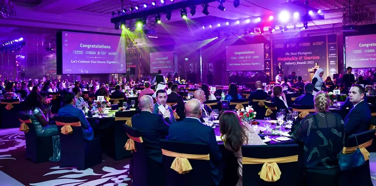 Guests at a Golden Tree Awards network gala dinner